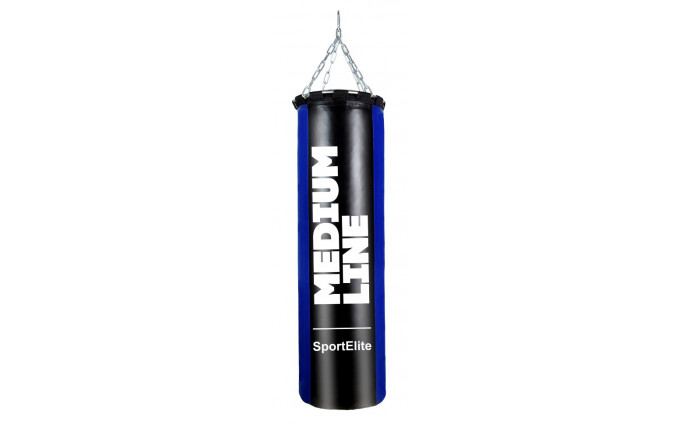 Мешок боксерский SportElite MEDIUM LINE 120см, d-34, 45кг, сине-черный